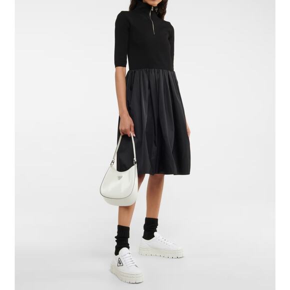 Prada Double Wheel Re-Nylon Trainer White Size 37.5 Platform Sneakers Fashion - Picture 7 of 16